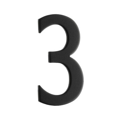 Beslagsboden - Mailbox Number 3 in Stainless Steel Self-Adhesive