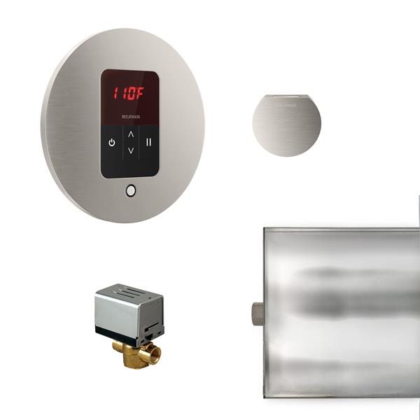 Mr. Steam - Basic Butler Steam Shower Control Package With Itempo Control And Aroma Designer Steamhead Round