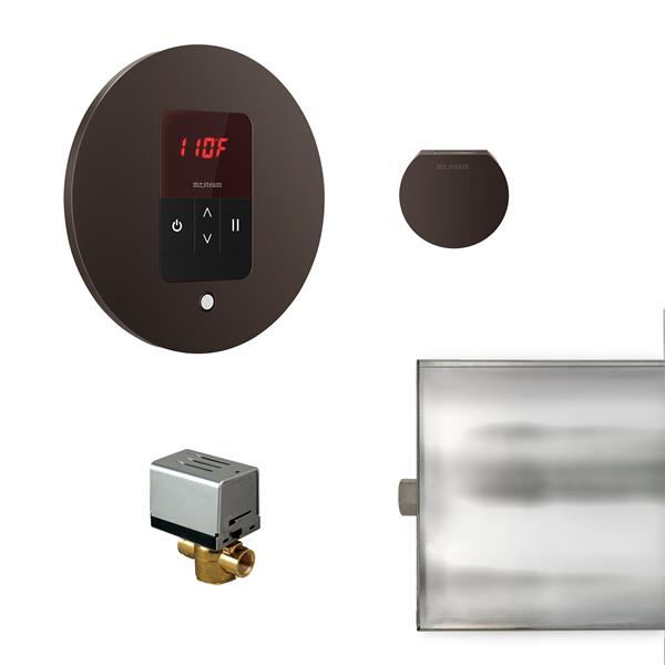 Mr. Steam - Basic Butler Steam Shower Control Package With Itempo Control And Aroma Designer Steamhead Round