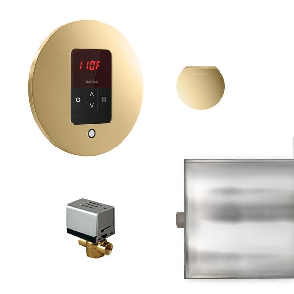 Mr. Steam - Basic Butler Steam Shower Control Package With Itempo Control And Aroma Designer Steamhead Round