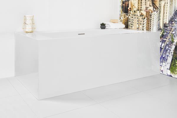 Wetstyle - Cube 72 X 40 X 24 Left and Back Wall Flanges Bathtub