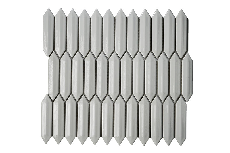 Roca Tile - Mg White 1 x 4 3D Picket 12 x 12 MosaicMax
