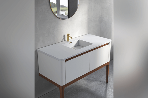 Wetstyle - Bauhaus Vanity 48C" Wall Mount With Legs For Centered Sink