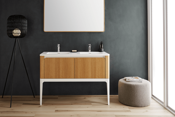 Wetstyle - Bauhaus Vanity 48 Inch Wall Mount With Legs
