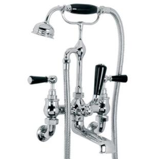 Lefroy Brooks - Classic Black Lever Wall Mounted Bath/Shower Mixer