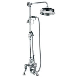 Lefroy Brooks - Exposed Classic Black Deck Mounted Thermostatic Bath & Shower Mixer