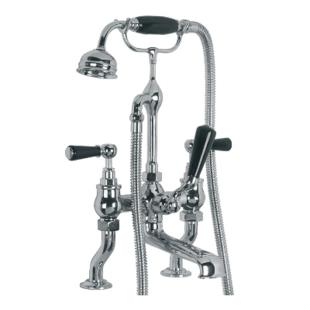 Lefroy Brooks - Classic Black Lever Deck Mounted Bath/Shower Mixer