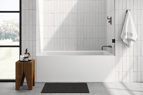 Wetstyle - Lab 60 X 30 X 19 Back and Side Wall Flanges Alcove Bathtub - Right Hand Drain