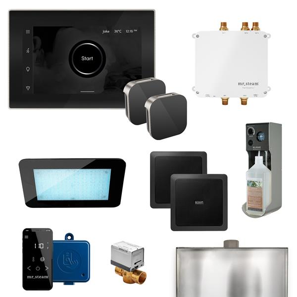 Mr. Steam - Bliss Max Programmable Steam Generator Control Kit With Isteamx Control And Aroma Glass Steamhead