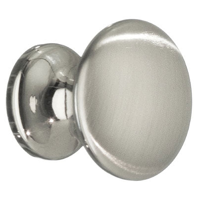 Beslagsboden - Knob In Zinc, Brushed Nickel, Diameter 24 Mm