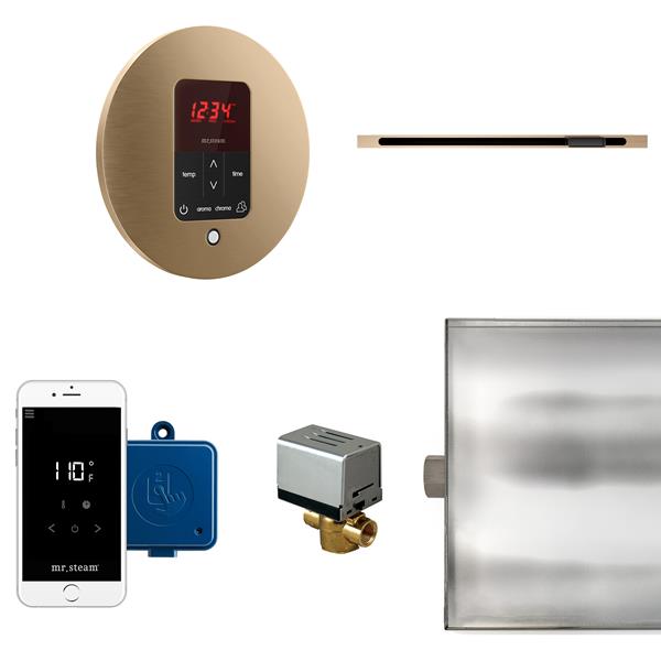 Mr. Steam - Butler Linear Steam Shower Control Package With Itempoplus Control And Linear Steamhead Round