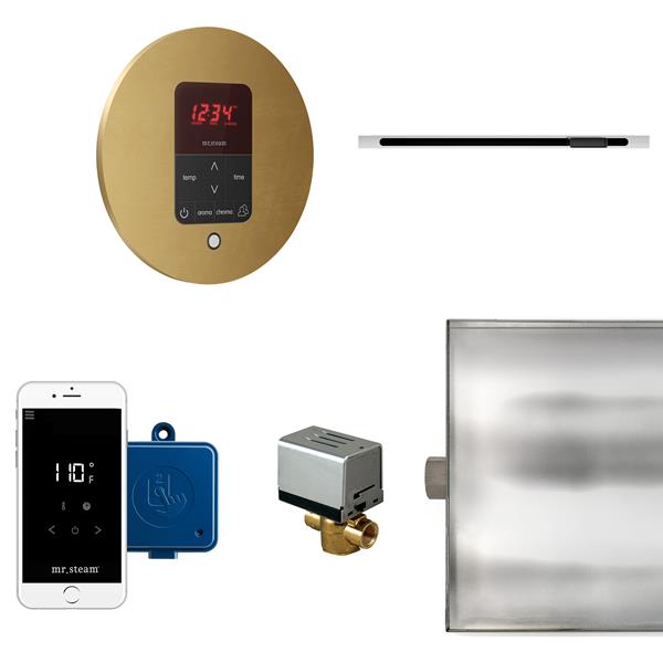 Mr. Steam - Butler Linear Steam Shower Control Package With Itempoplus Control And Linear Steamhead Round
