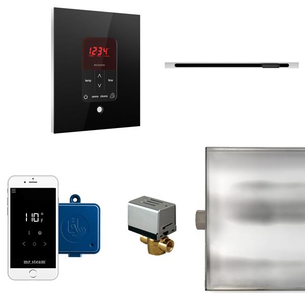 Mr. Steam - Butler Linear Steam Shower Control Package With Itempoplus Control And Linear Steamhead Square