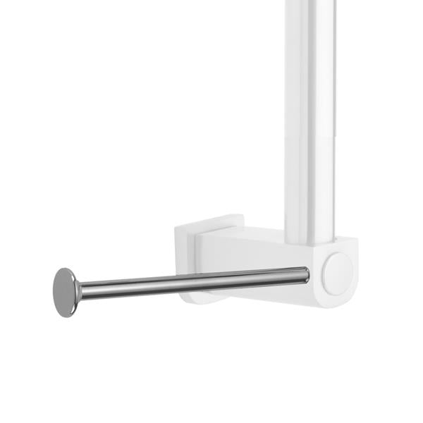 Jaclo - Vertical Left Contemporary Grab Bar Toilet Paper or Wash Cloth Holder