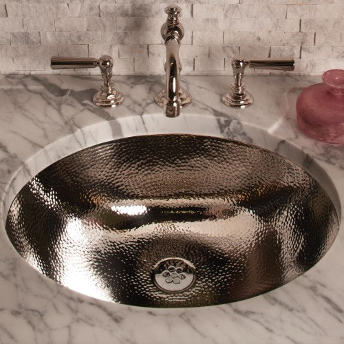 Stone Forest - Undermount Oval Sink, Hammered