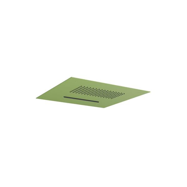 Flusso - 15 Inch Stainless Steel Flush Mount Rainhead With Cascade Waterfall