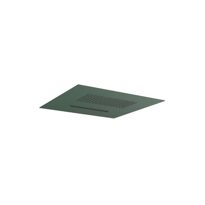 Flusso - 15 Inch Stainless Steel Flush Mount Rainhead With Cascade Waterfall