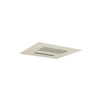 Flusso - 15 Inch Stainless Steel Flush Mount Rainhead With Cascade Waterfall