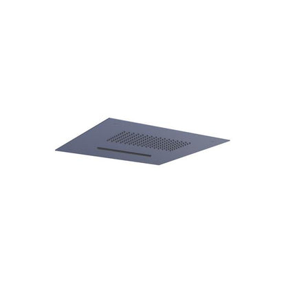 Flusso - 15 Inch Stainless Steel Flush Mount Rainhead With Cascade Waterfall