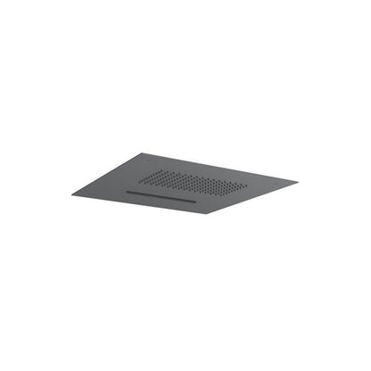 Flusso - 15 Inch Stainless Steel Flush Mount Rainhead With Cascade Waterfall