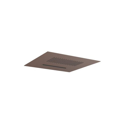 Flusso - 15 Inch Stainless Steel Flush Mount Rainhead With Cascade Waterfall
