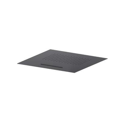 Flusso - 20 Inch Stainless Steel Flush Mount Rainhead With Cascade Waterfall
