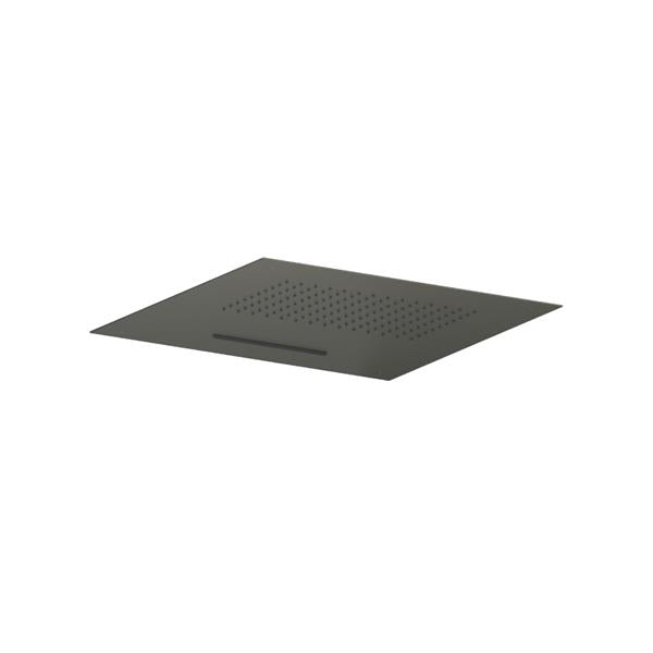 Flusso - 20 Inch Stainless Steel Flush Mount Rainhead With Cascade Waterfall