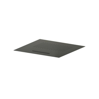 Flusso - 20 Inch Stainless Steel Flush Mount Rainhead With Cascade Waterfall