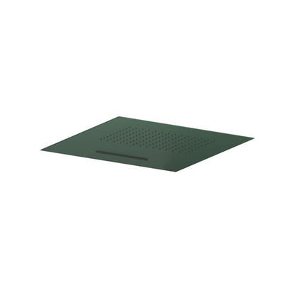 Flusso - 20 Inch Stainless Steel Flush Mount Rainhead With Cascade Waterfall