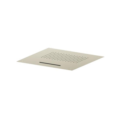 Flusso - 20 Inch Stainless Steel Flush Mount Rainhead With Cascade Waterfall