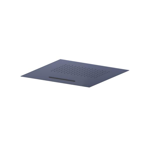 Flusso - 20 Inch Stainless Steel Flush Mount Rainhead With Cascade Waterfall