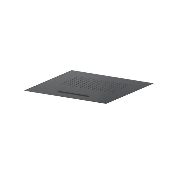 Flusso - 20 Inch Stainless Steel Flush Mount Rainhead With Cascade Waterfall