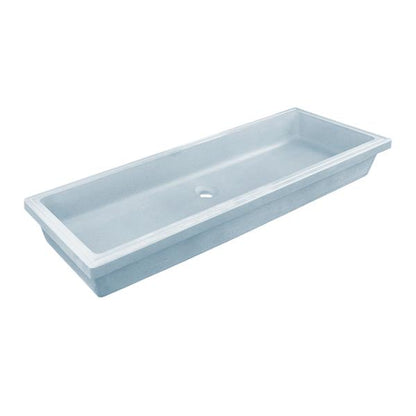 Lacava - Newterra Under-Counter Trough Sink Made Of Concrete. No Overflow. W: 43 Inch, D: 14-1/4 Inch, H: 4-1/2 Inch