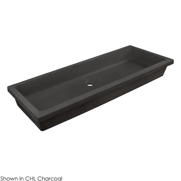 Lacava - Newterra Under-Counter Trough Sink Made Of Concrete. No Overflow. W: 43 Inch, D: 14-1/4 Inch, H: 4-1/2 Inch