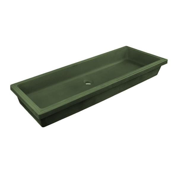 Lacava - Newterra Under-Counter Trough Sink Made Of Concrete. No Overflow. W: 43 Inch, D: 14-1/4 Inch, H: 4-1/2 Inch
