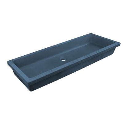 Lacava - Newterra Under-Counter Trough Sink Made Of Concrete. No Overflow. W: 43 Inch, D: 14-1/4 Inch, H: 4-1/2 Inch