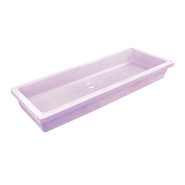 Lacava - Newterra Under-Counter Trough Sink Made Of Concrete. No Overflow. W: 43 Inch, D: 14-1/4 Inch, H: 4-1/2 Inch