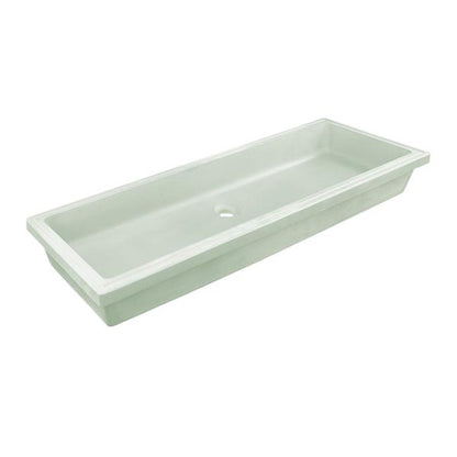 Lacava - Newterra Under-Counter Trough Sink Made Of Concrete. No Overflow. W: 43 Inch, D: 14-1/4 Inch, H: 4-1/2 Inch
