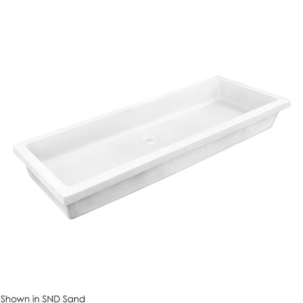 Lacava - Newterra Under-Counter Trough Sink Made Of Concrete. No Overflow. W: 43 Inch, D: 14-1/4 Inch, H: 4-1/2 Inch
