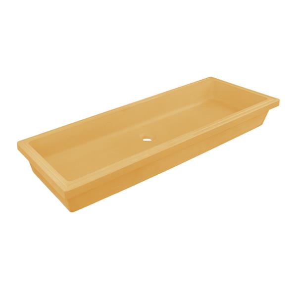 Lacava - Newterra Under-Counter Trough Sink Made Of Concrete. No Overflow. W: 43 Inch, D: 14-1/4 Inch, H: 4-1/2 Inch