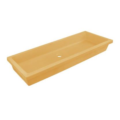 Lacava - Newterra Under-Counter Trough Sink Made Of Concrete. No Overflow. W: 43 Inch, D: 14-1/4 Inch, H: 4-1/2 Inch