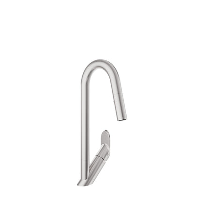 Baril - Angle Single hole kitchen faucet with 2-function pull-down spray