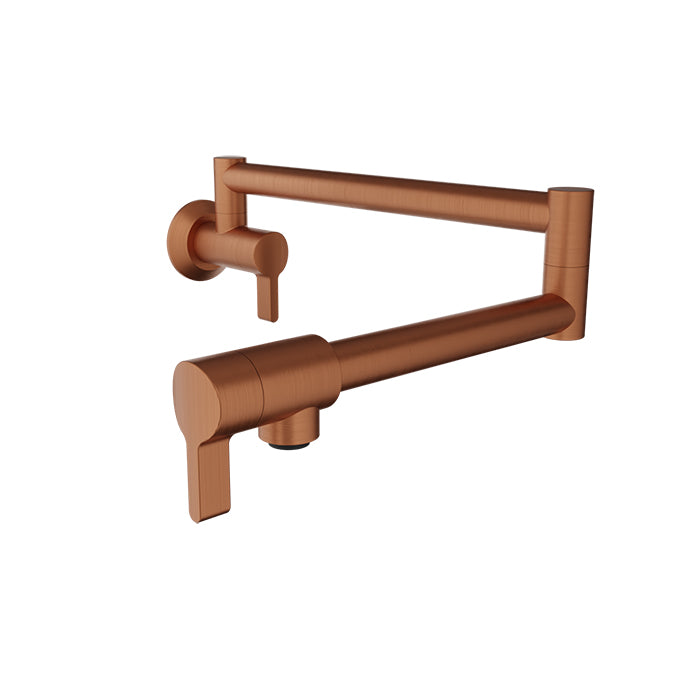 Baril - Arte Single hole wall-mounted pot filler with two handles