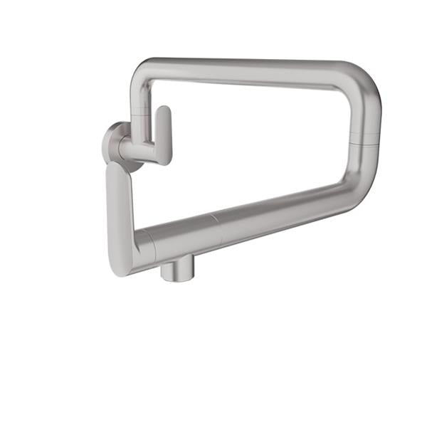 Baril - Nox Stainless steel single-hole wall-mounted pot filler with two handles