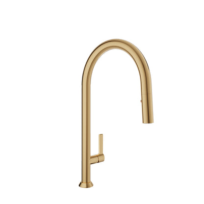 Baril - Arte High single hole kitchen faucet with 2-function pull-down spray
