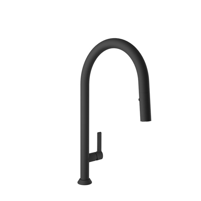 Baril - Arte High single hole kitchen faucet with 2-function pull-down spray