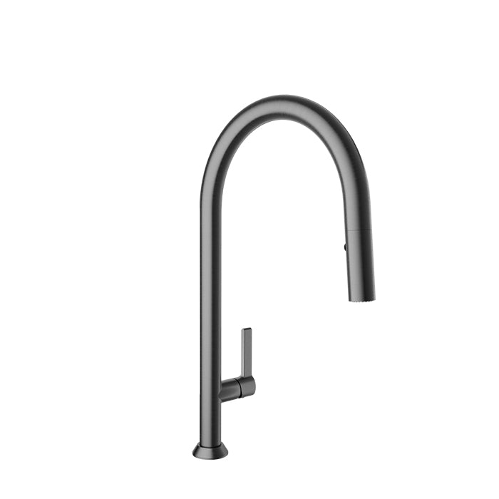 Baril - Arte High single hole kitchen faucet with 2-function pull-down spray