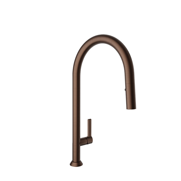 Baril - Arte High single hole kitchen faucet with 2-function pull-down spray