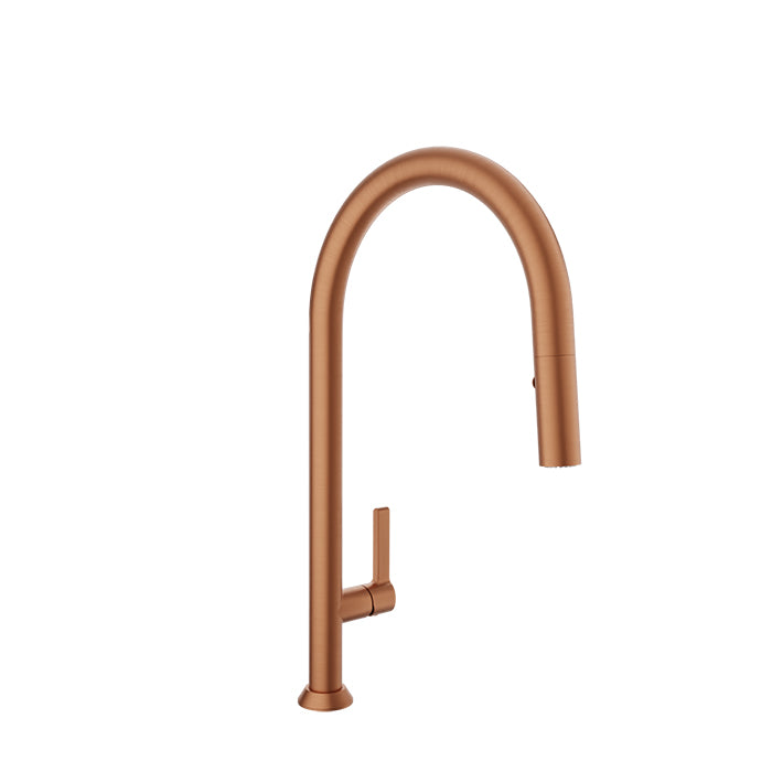 Baril - Arte High single hole kitchen faucet with 2-function pull-down spray