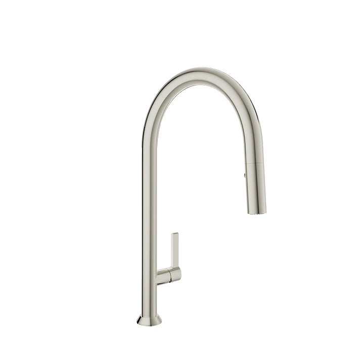 Baril - Arte High single hole kitchen faucet with 2-function pull-down spray